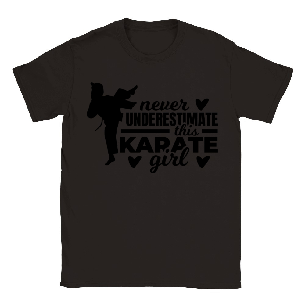 Female Karateka Classic Kids Crewneck T-shirt