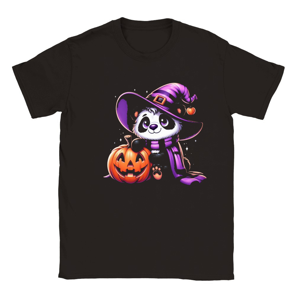 Halloween Panda Classic Kids Crewneck T-shirt