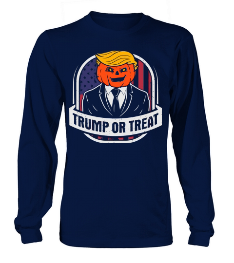 Trump or TreatHalloween Trumpkin Long sleeved Unisex