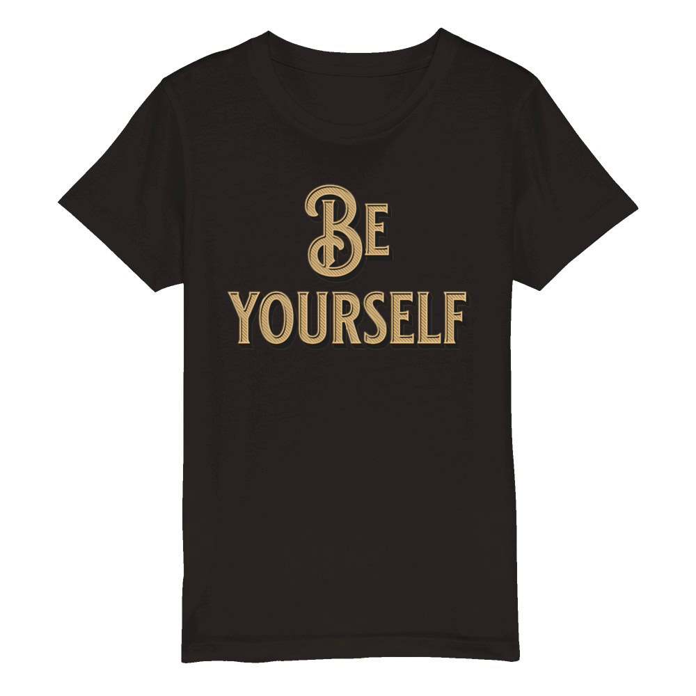 Be Yourself - Empowering Minimalist Organic Kids Crewneck T-shirt
