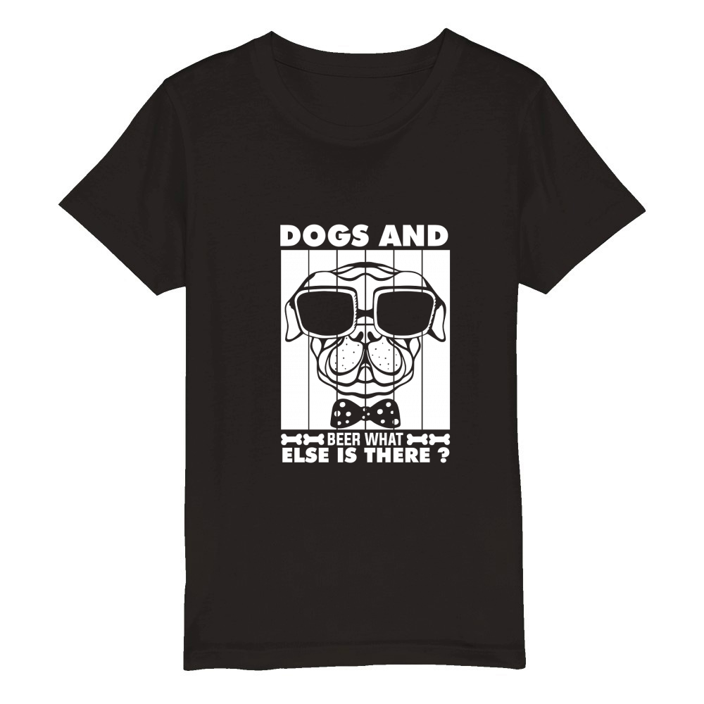 Dogs and beer what else is there 03 Organic Kids Crewneck T-shirt