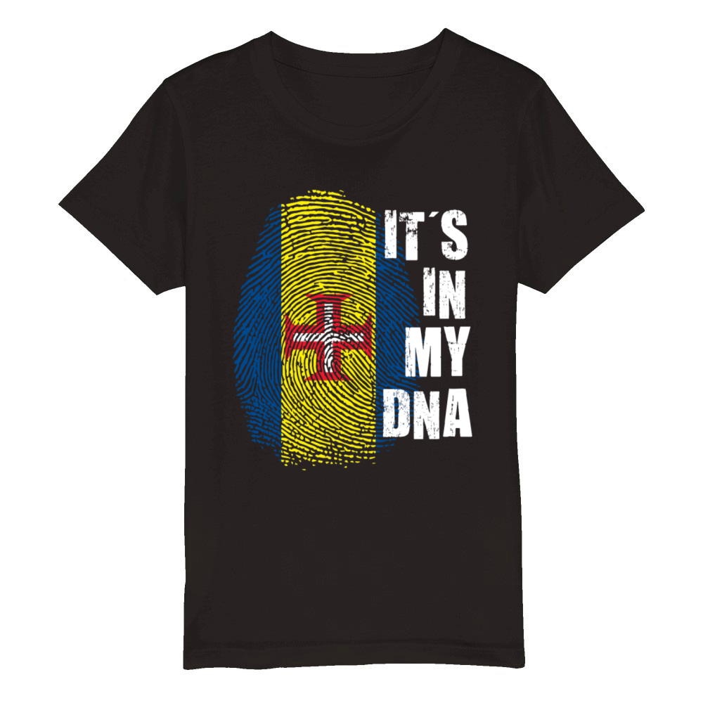 Its my DNA Madeira Flag Portugal Portuguese Roots Organic Kids Crewneck T-shirt