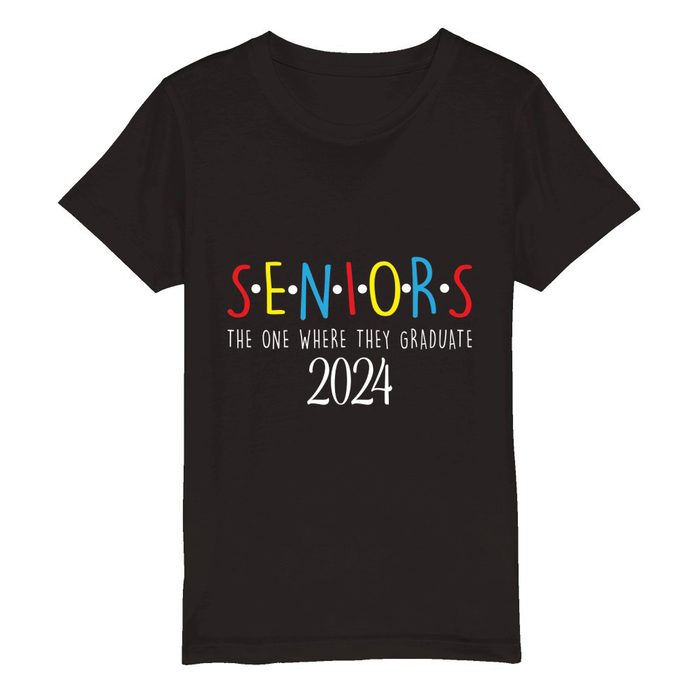 Seniors the one where they graduate 2024 03 Organic Kids Crewneck T-shirt