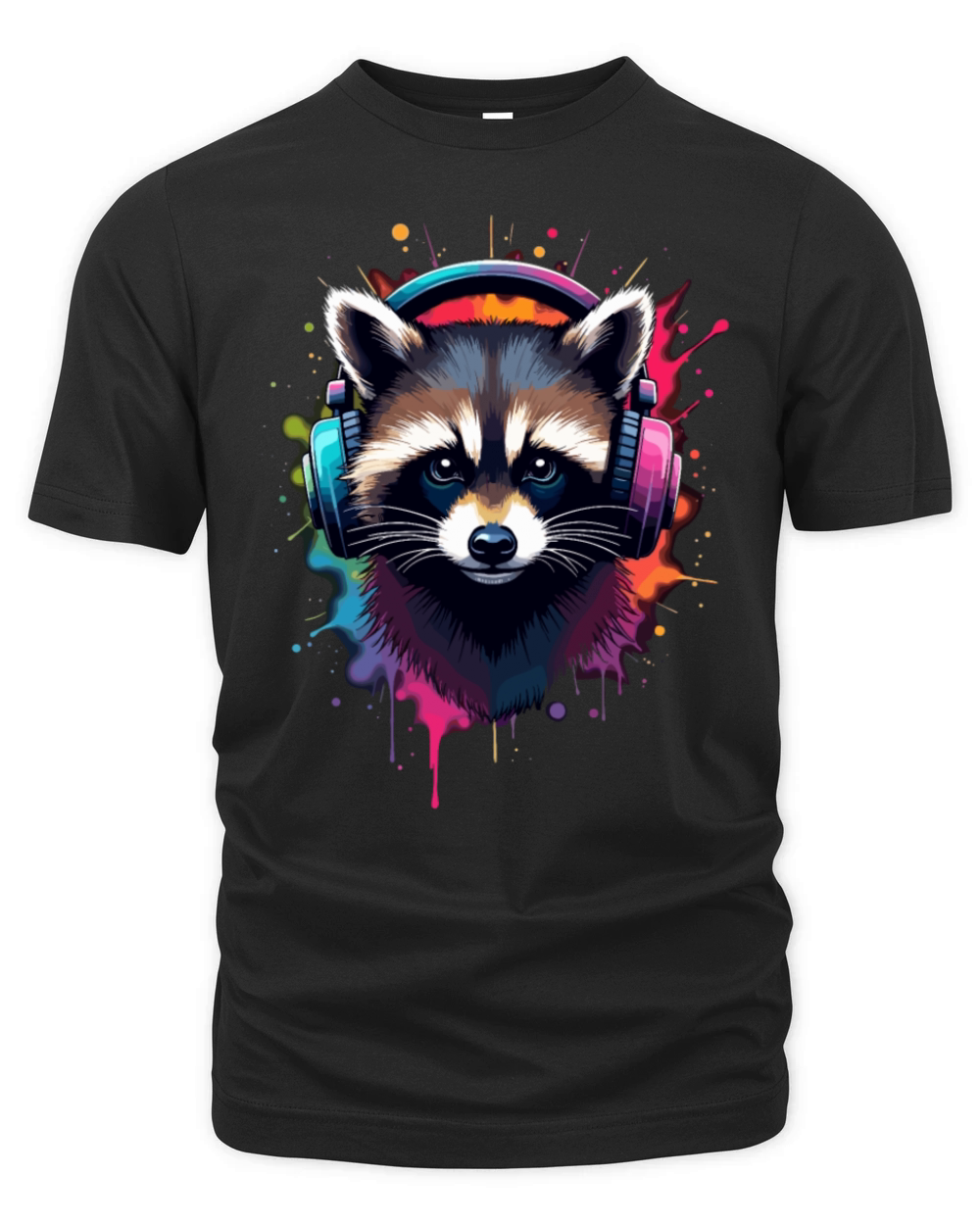 Cool Raccoon DJ Concert Festival Music Costume Organic Unisex T-shirt