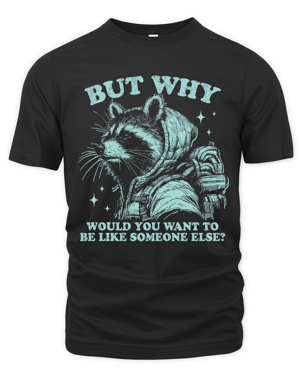 Inspirational Self Love Raccoon D Green Organic Unisex T-shirt