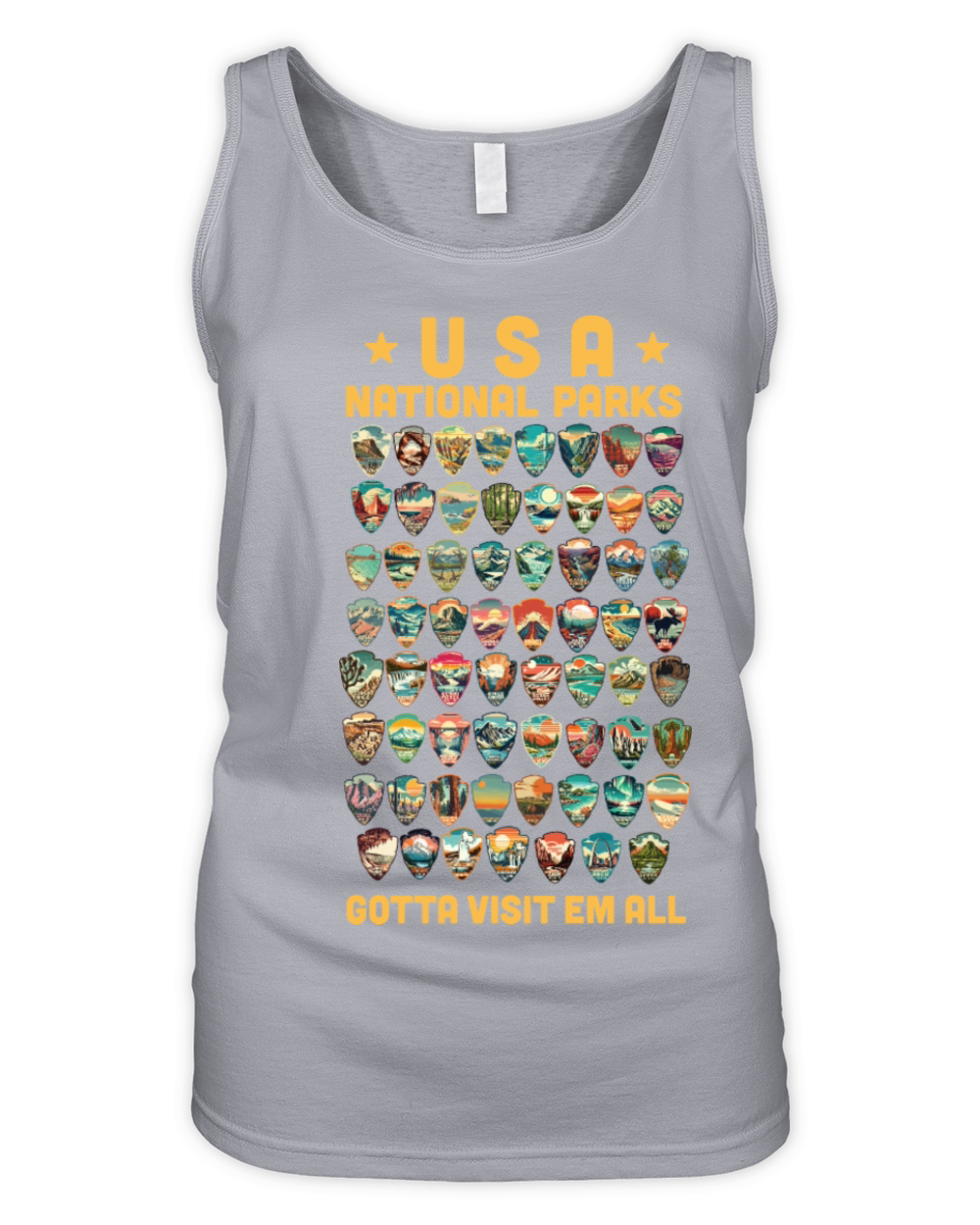 All 63 USA National Parks Vintage National parks Organic Women's Tank Top