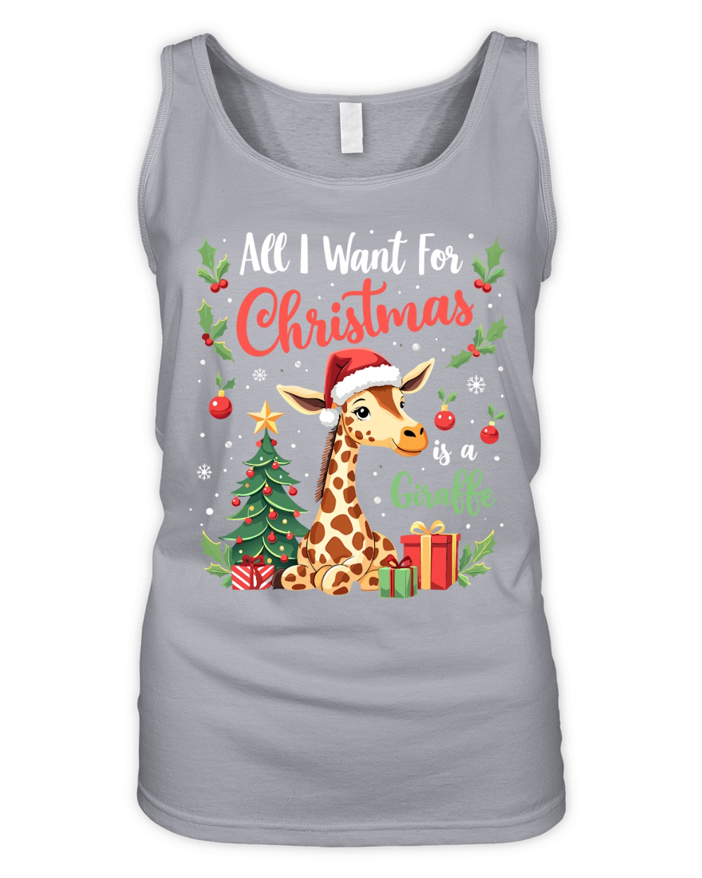 all i want for chirstmas is a giraffe Organic Women's Tank Top