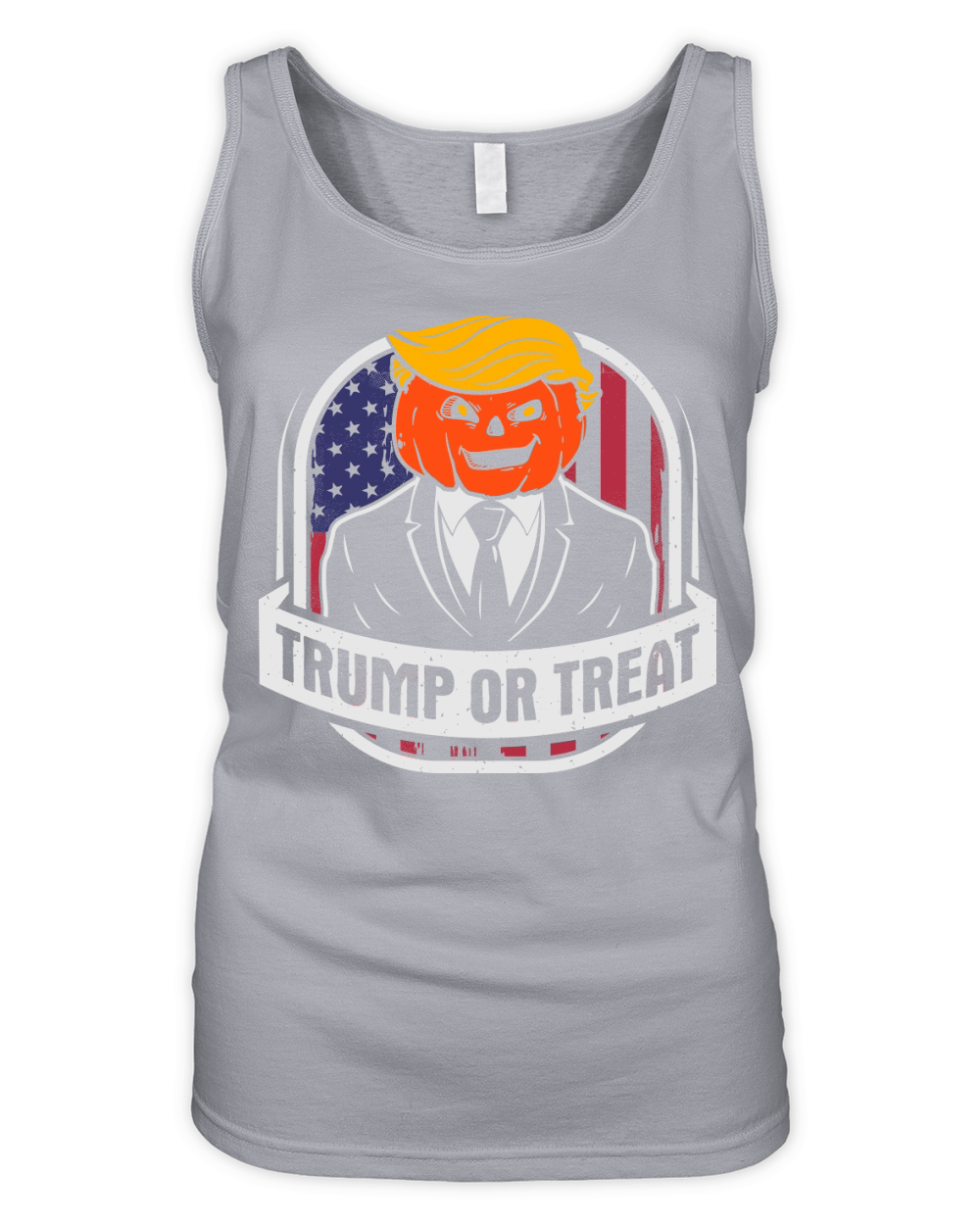 Trump or TreatHalloween Trumpkin Organic Women's Tank Top