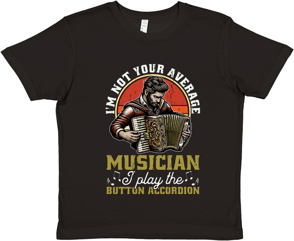 Accordion Im Not Your Average Musician Folk Music Premium Kids Crewneck T-shirt