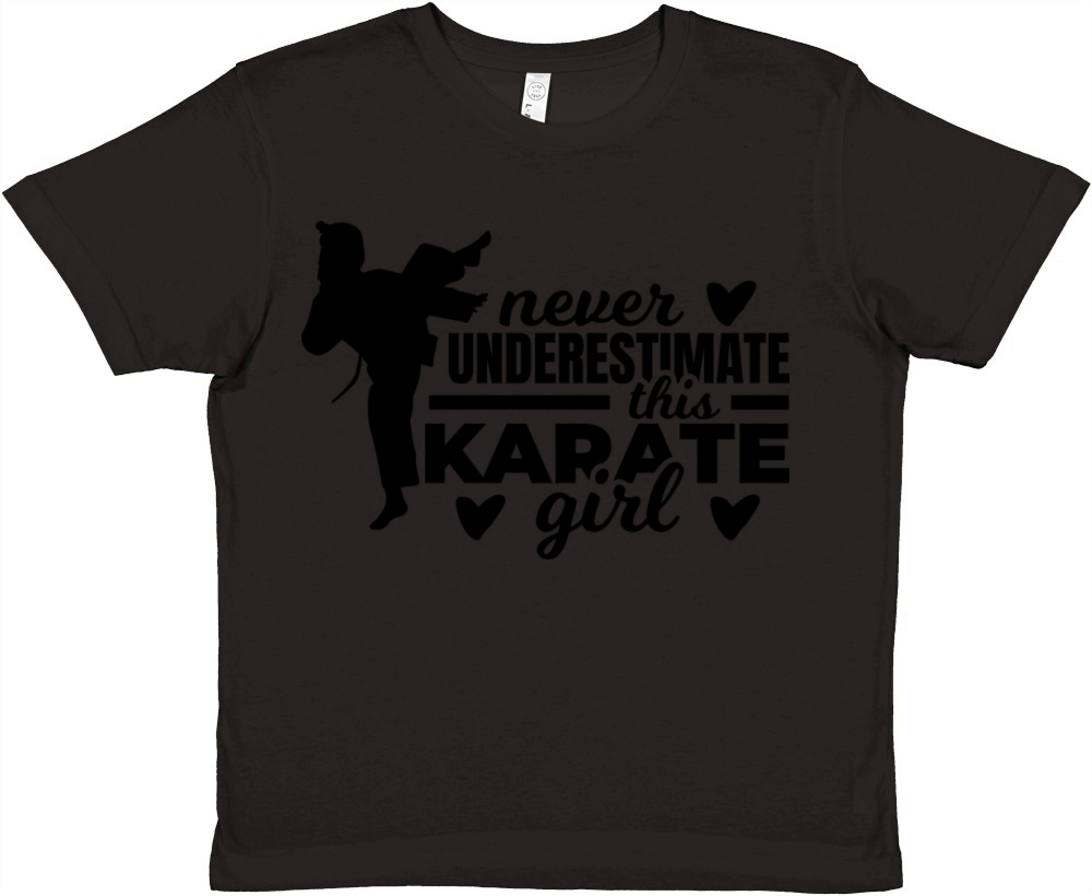 Female Karateka Premium Kids Crewneck T-shirt