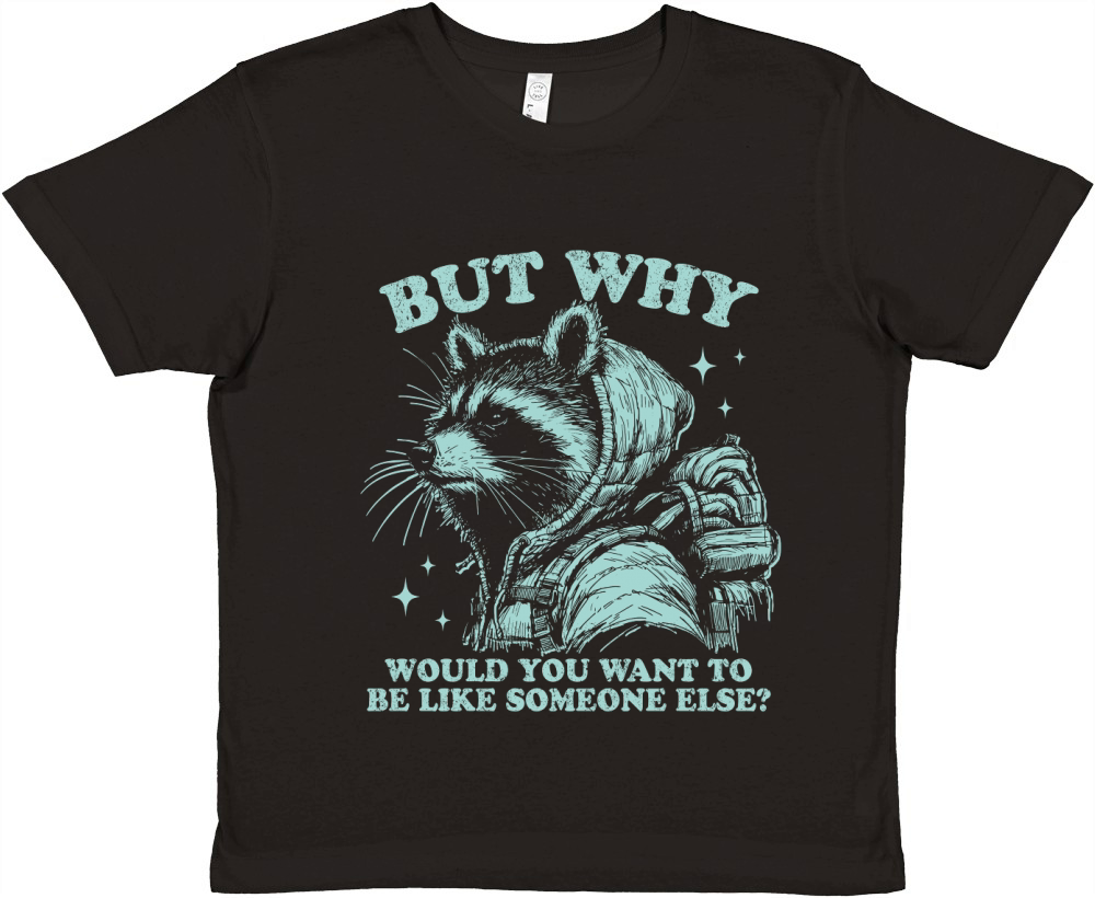 Inspirational Self Love Raccoon D Green Premium Kids Crewneck T-shirt