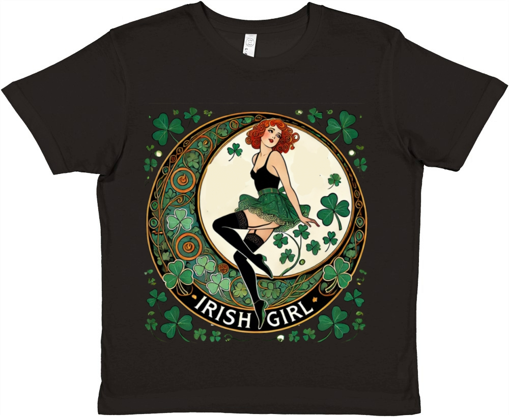 Irish Girl Premium Kids Crewneck T-shirt