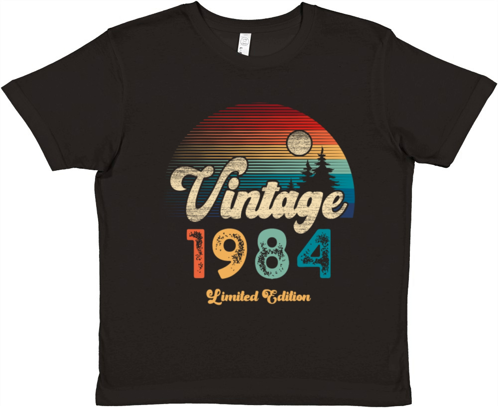 Vintage 1984 Birthday Retro Premium Kids Crewneck T-shirt