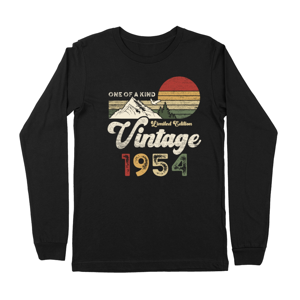 Vintage 1954 Birthday Mountains Premium Long Sleeve