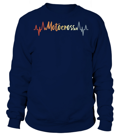 Motocross Heartbeat Vintage Look Sweatshirt Unisex