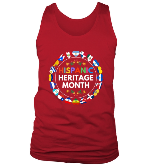 Hispanic heritage month all countries celebration Tank Top Unisex