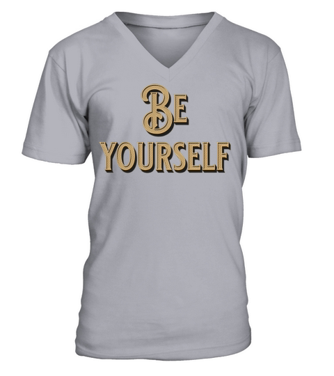 Be Yourself - Empowering Minimalist V-Neck T-shirt