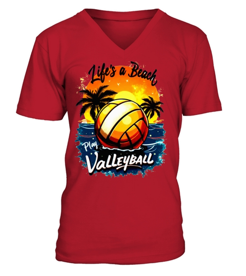 Vintage Volleyball Sunset tee V-Neck T-shirt