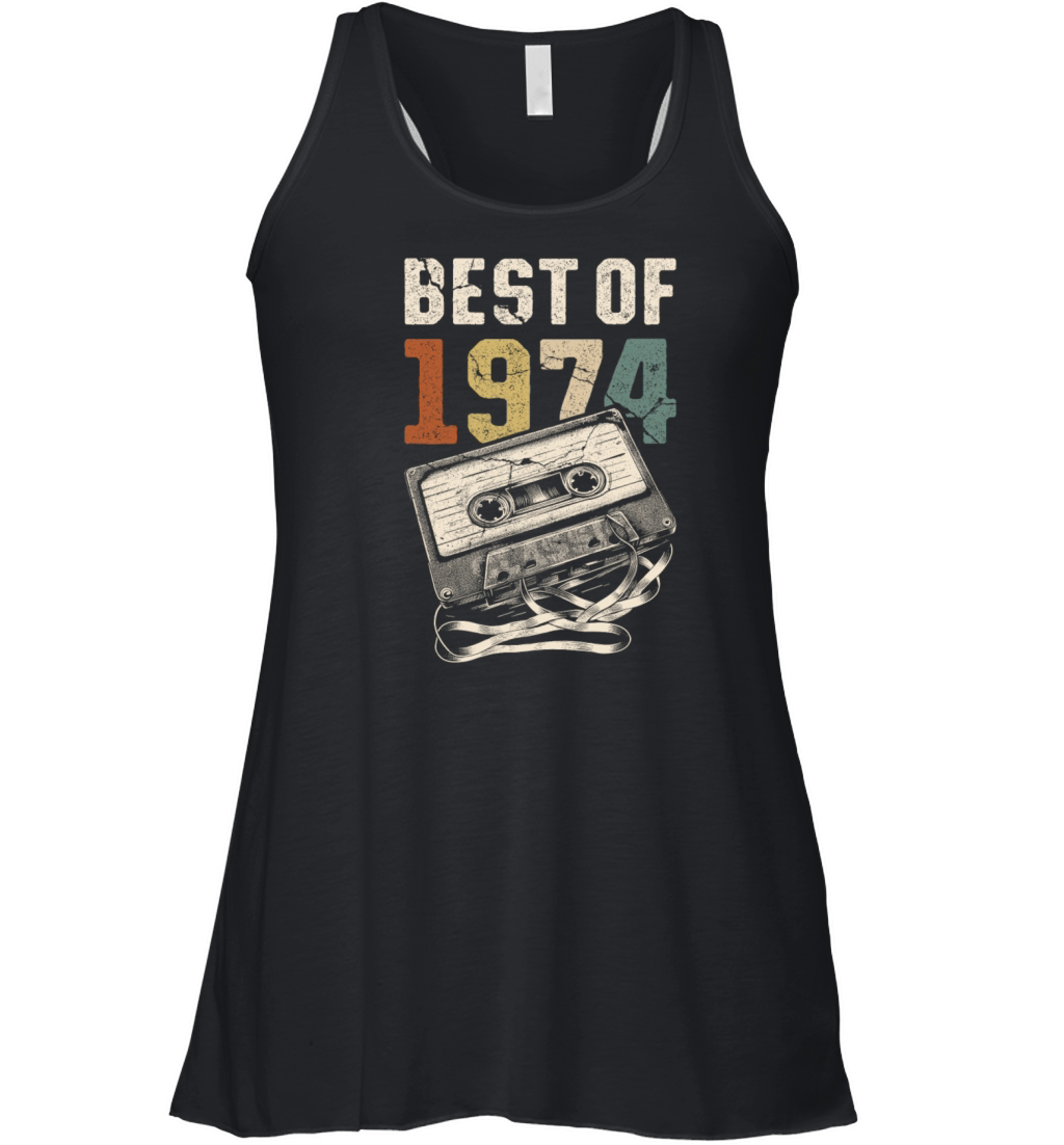Best Of 1974 Birthday Cassette Tape Women's Flowy Tank Top