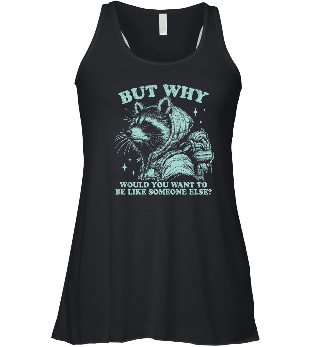 Inspirational Self Love Raccoon D Green Women's Flowy Tank Top