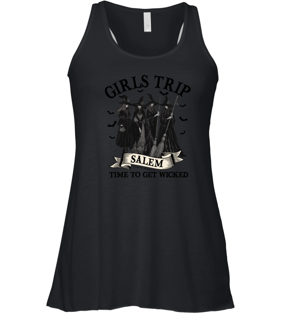Vintage Girls Trip To Salem Massachusetts Women's Flowy Tank Top