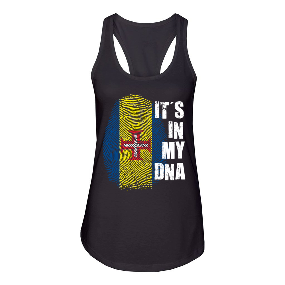 Its my DNA Madeira Flag Portugal Portuguese Roots Women's Racerback Tank