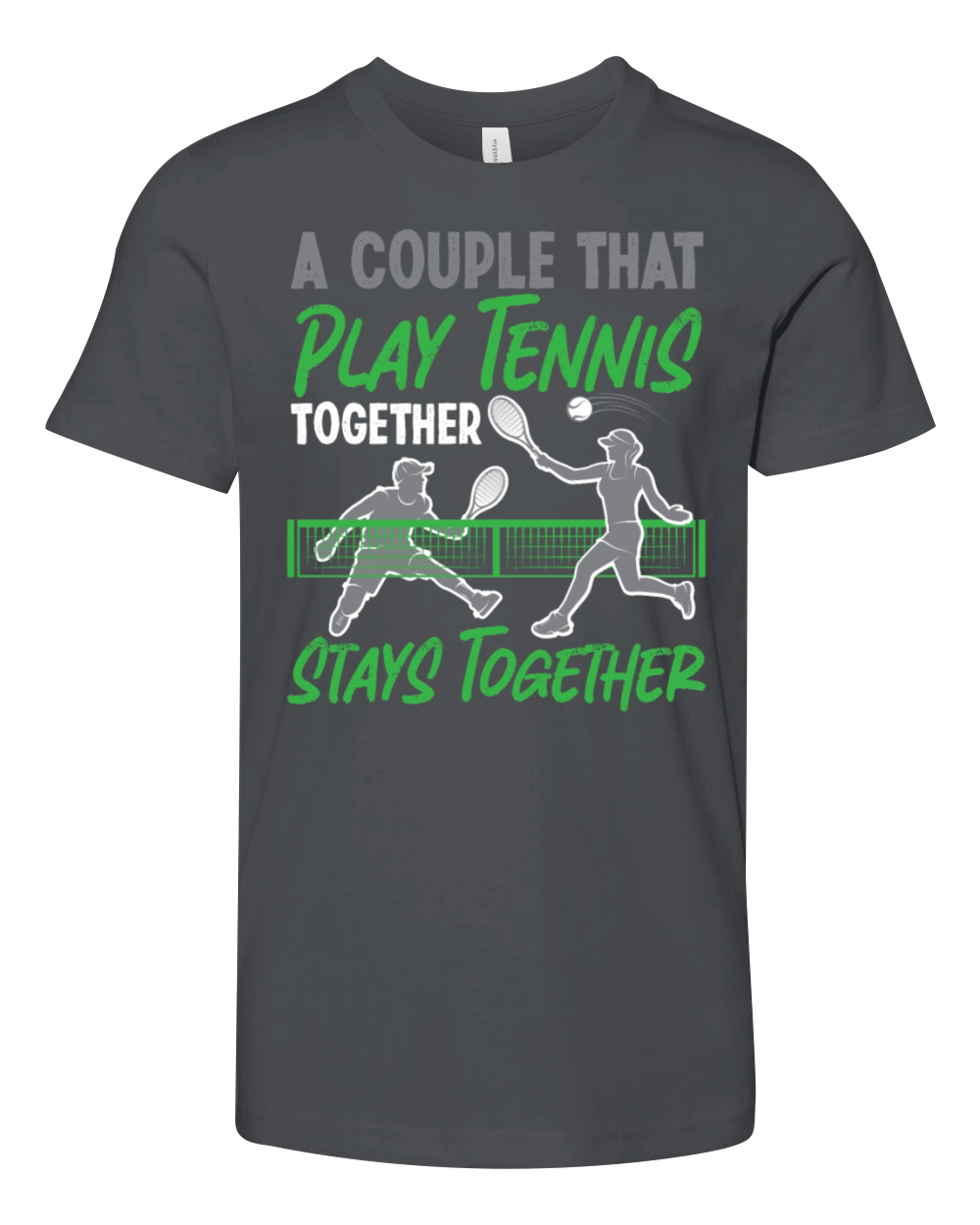 Funny Tennis Player Racket Couple Youth Unisex Jersey Tee