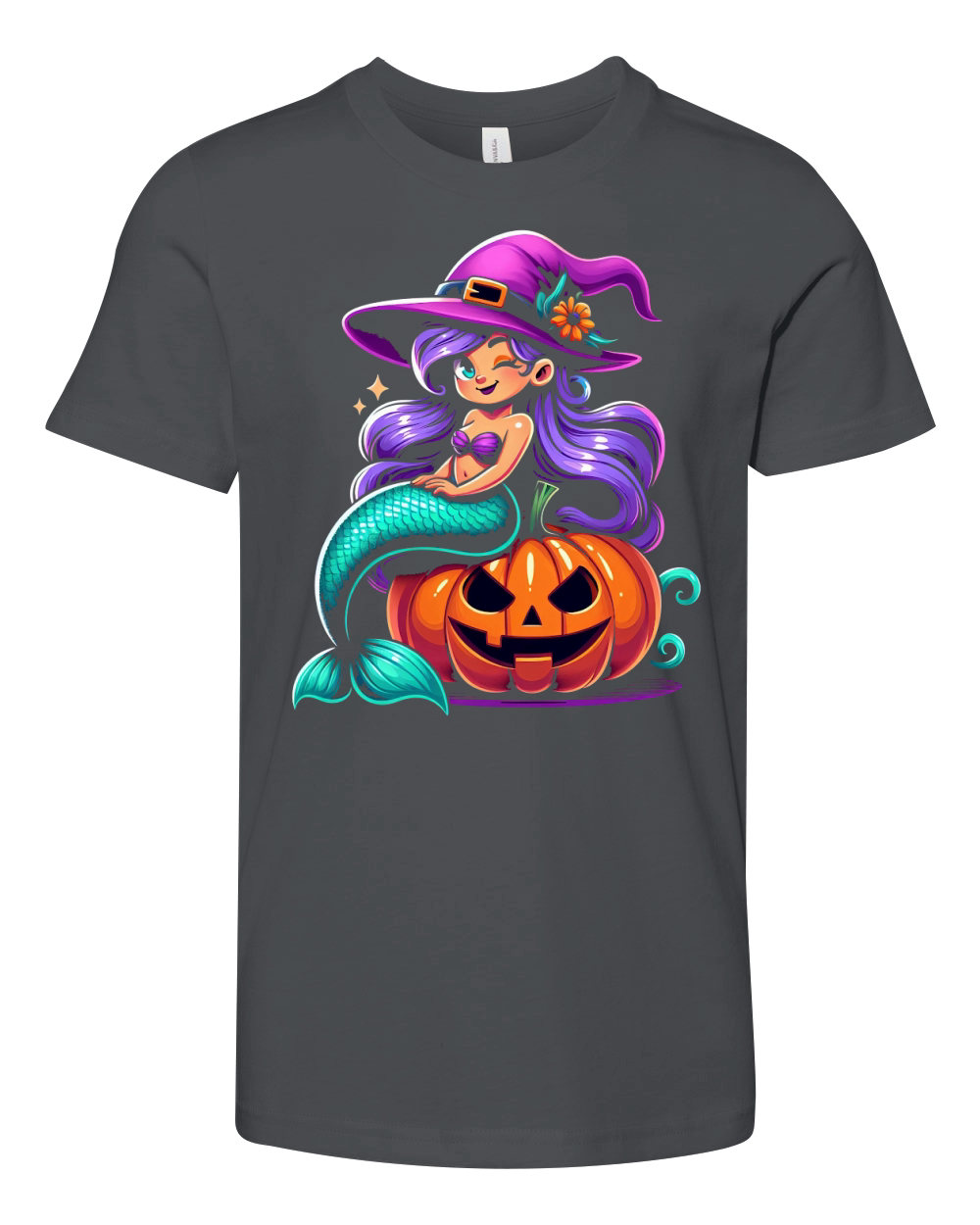 Halloween Mermaid Sublimation Youth Unisex Jersey Tee