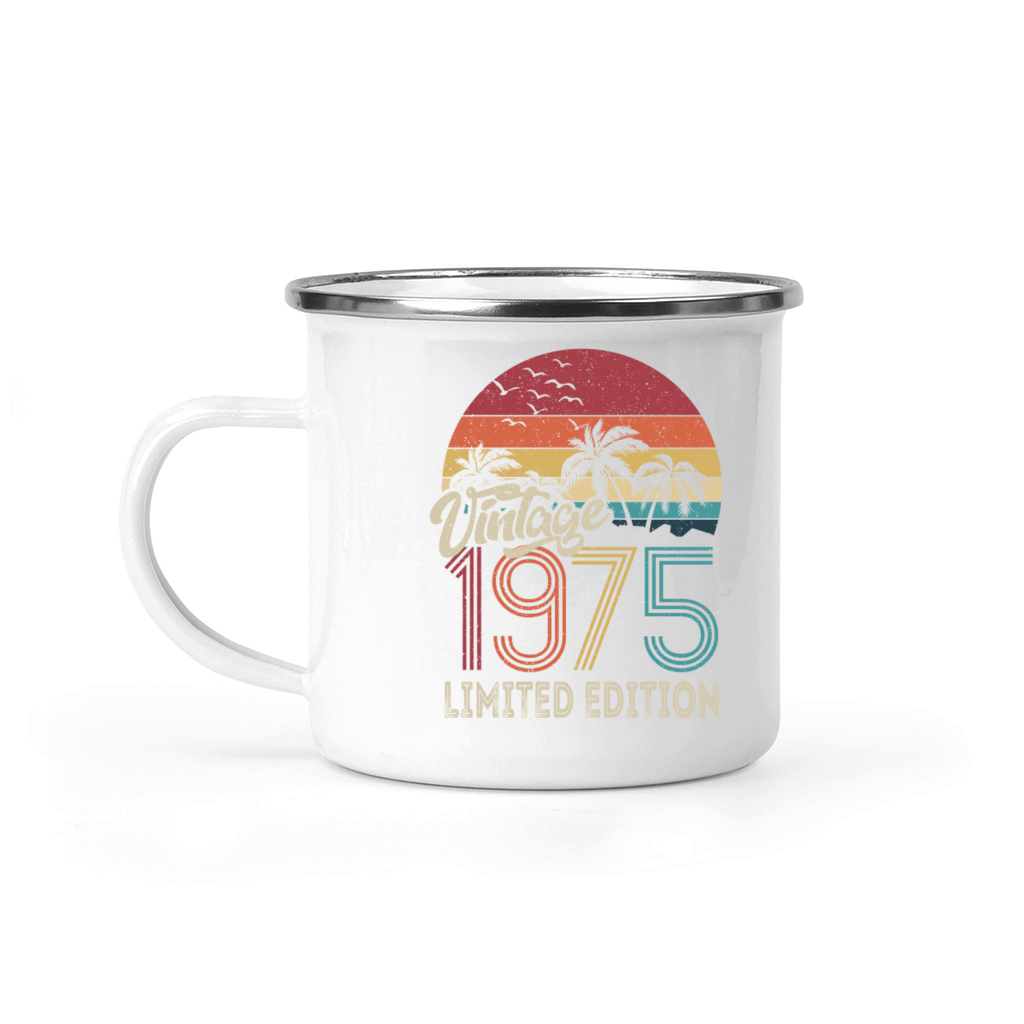 50th Birthday Vintage 1975 Limited Edition Camping Mug
