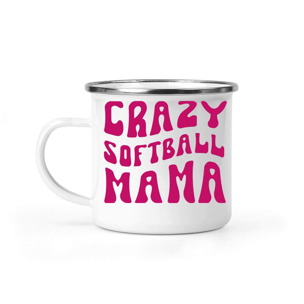 Crazy Softball Mama Camping Mug