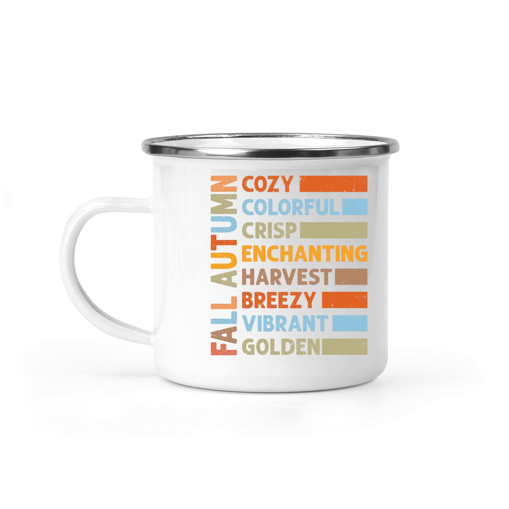 fall autumn cozy colorful crisp enchanting harvest Camping Mug