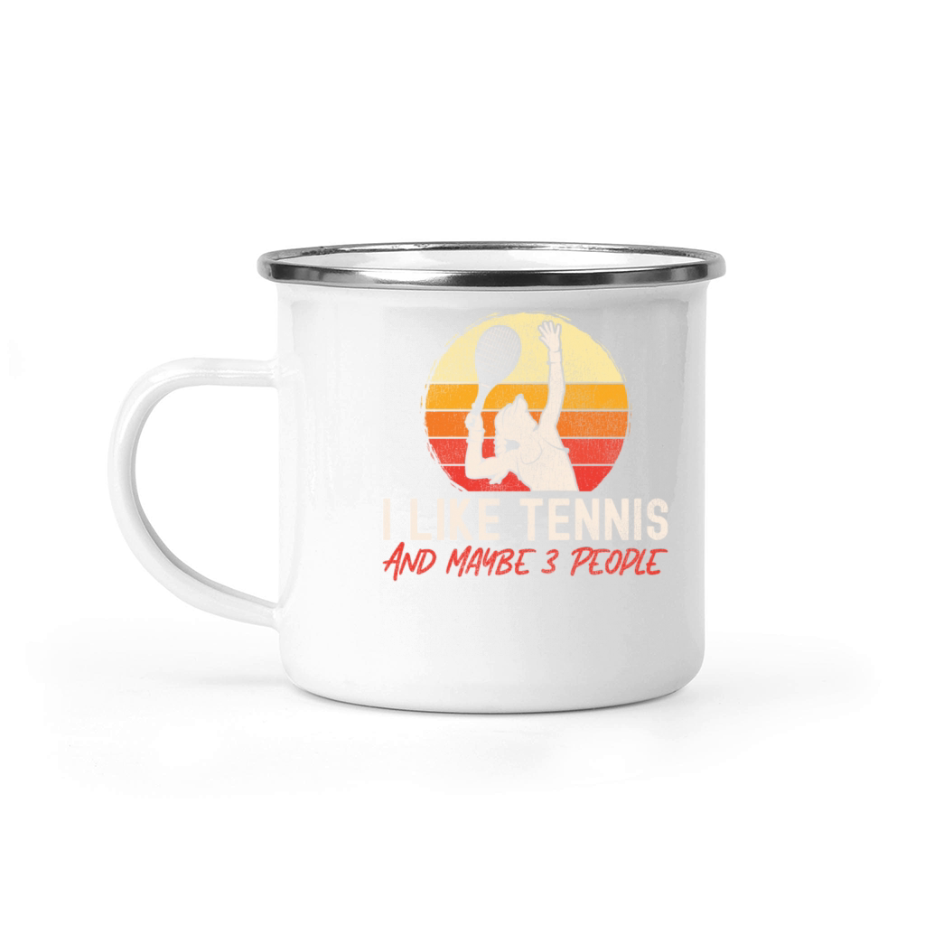 Funny Tennis Player Racket I Like Camping Mug