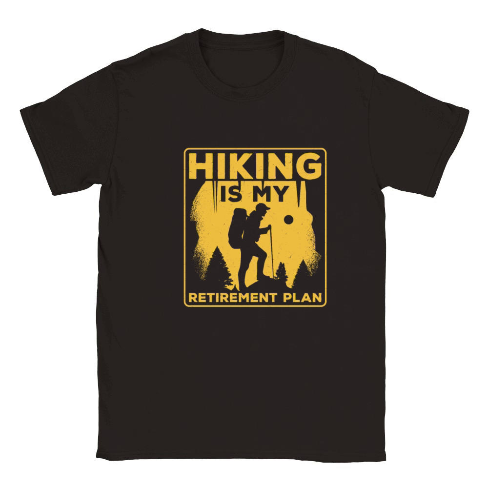 Hiking Is My Retirement Plan Hiker Mountain Classic Kids Crewneck T-shirt