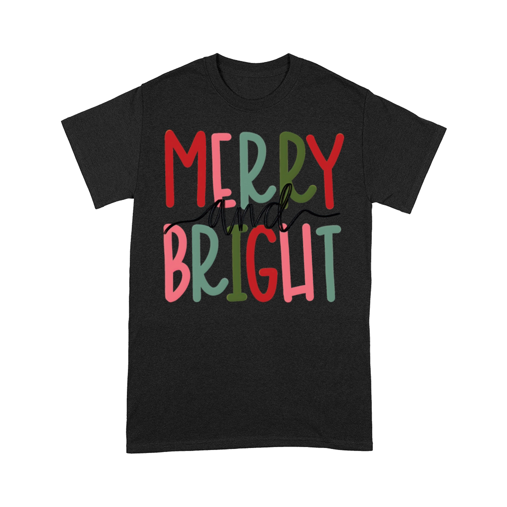 Merry and Bright Christmas Family Xmas Vintage Comfort T-shirt