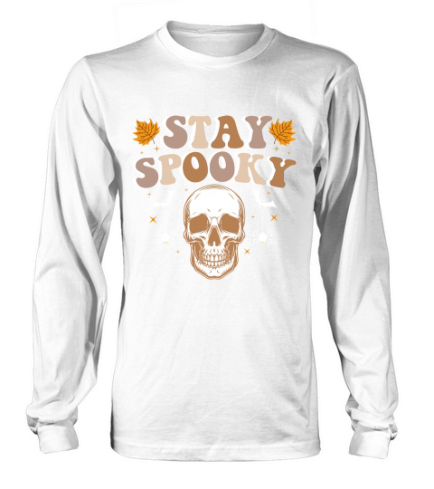 Stay Spooky Skeleton Halloween Retro Long sleeved Unisex