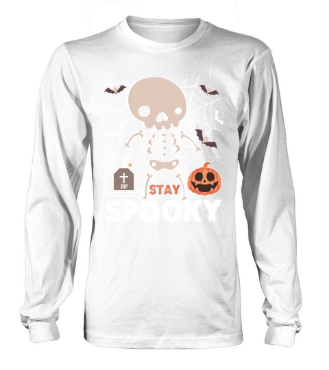 Stay Spooky Skeleton Pumpkin Halloween Long sleeved Unisex
