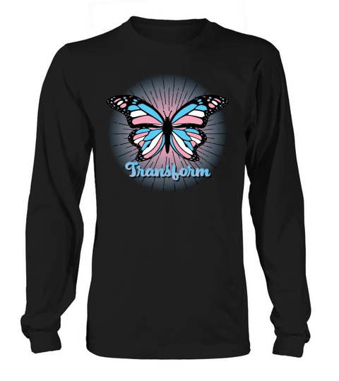 Transform - Transgender Pride Butterfly Design Long sleeved Unisex