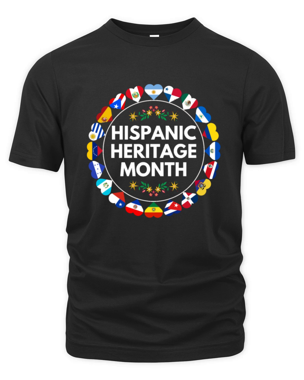 Hispanic heritage month all countries flag Organic Unisex T-shirt