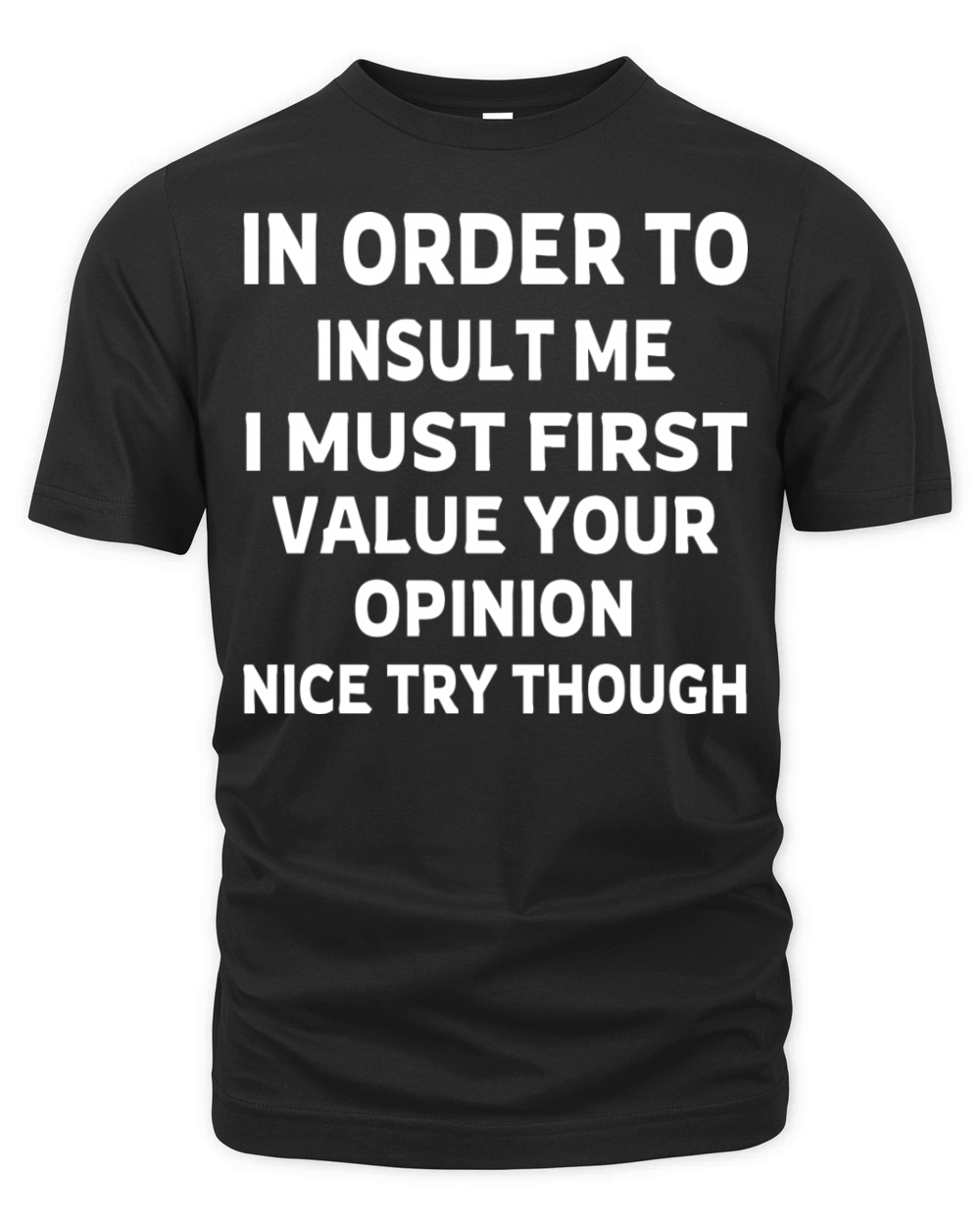 In Order To Insult Me Organic Unisex T-shirt