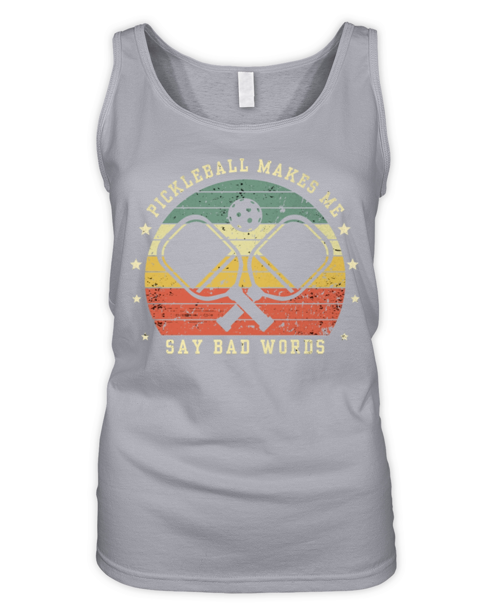 Funny Pickleball Gifts idea Makes Me Say Bad Words Organic Women's Tank Top