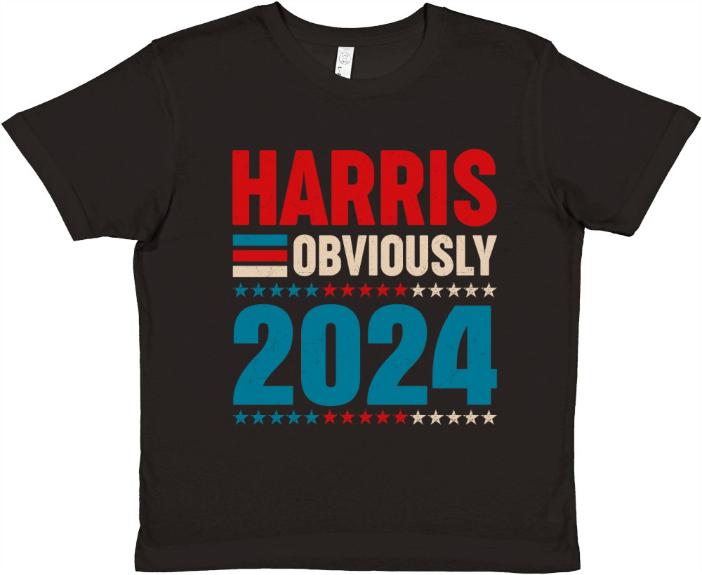 Harris Obviously 2024 Premium Kids Crewneck T-shirt