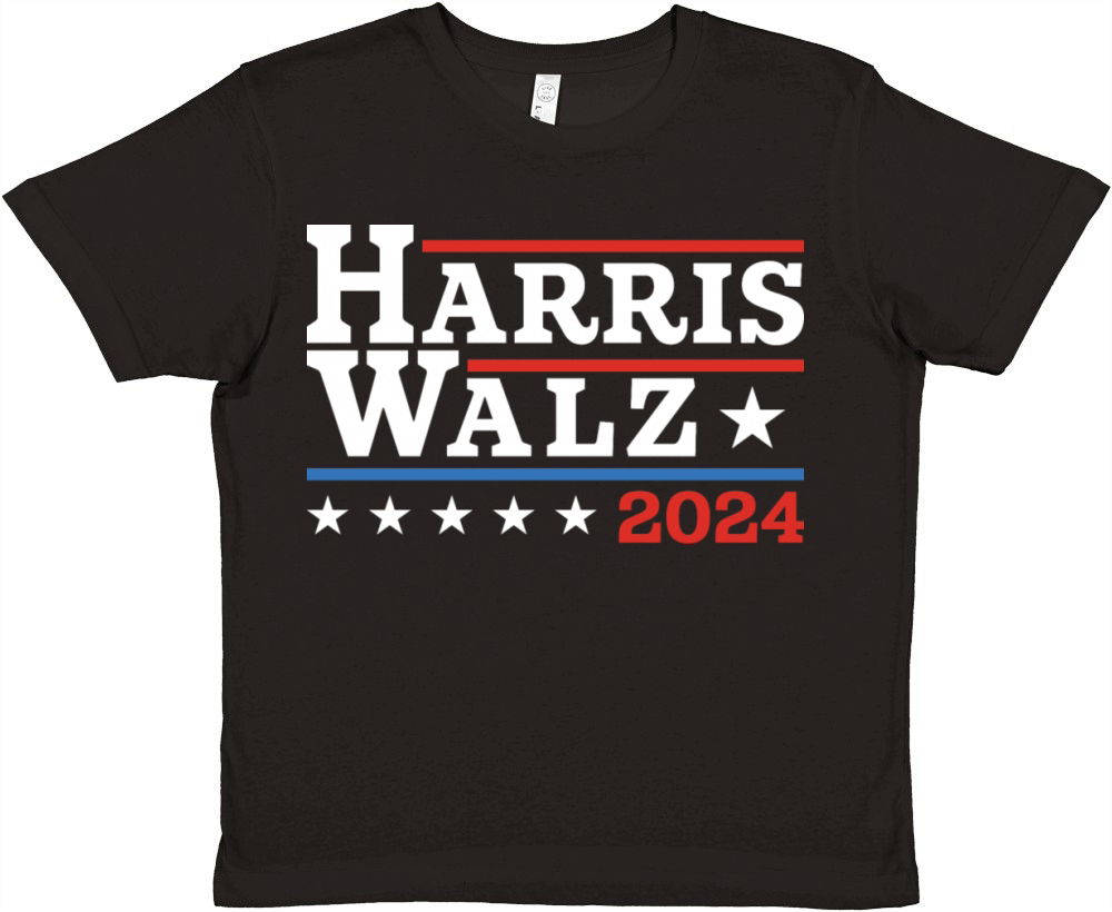 Harris Walz Waltz 2024 Retro Vintage Kamala Harris Premium Kids Crewneck T-shirt