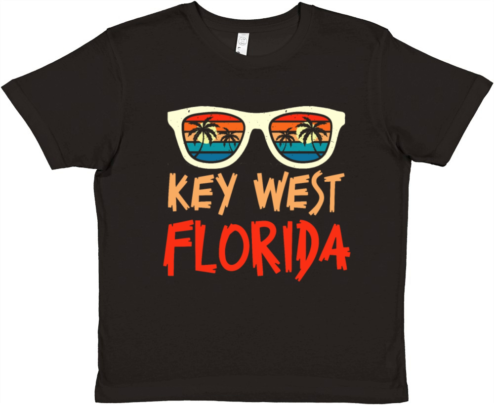 Sunshine-State KEY-WEST FLORIDA Surfer Outfit Premium Kids Crewneck T-shirt