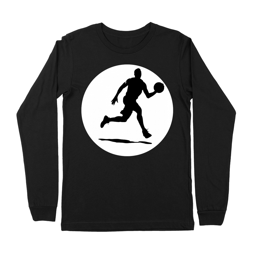 Basketball Player Silhouette (5) Premium Long Sleeve