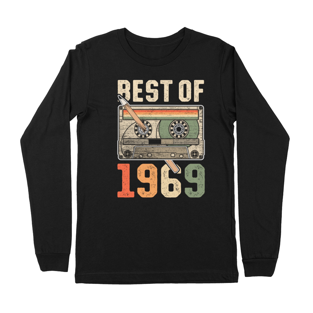 Best Of 1969 Birthday Cassette Premium Long Sleeve