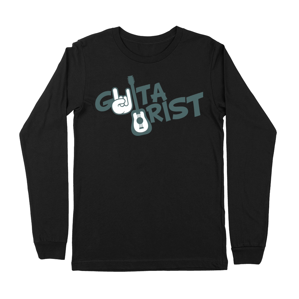 Guitarist Guitar Playing Rock Music Fun Bassist Premium Long Sleeve