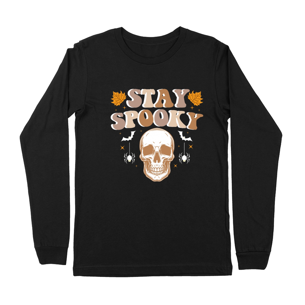 Stay Spooky Skeleton Halloween Retro Premium Long Sleeve