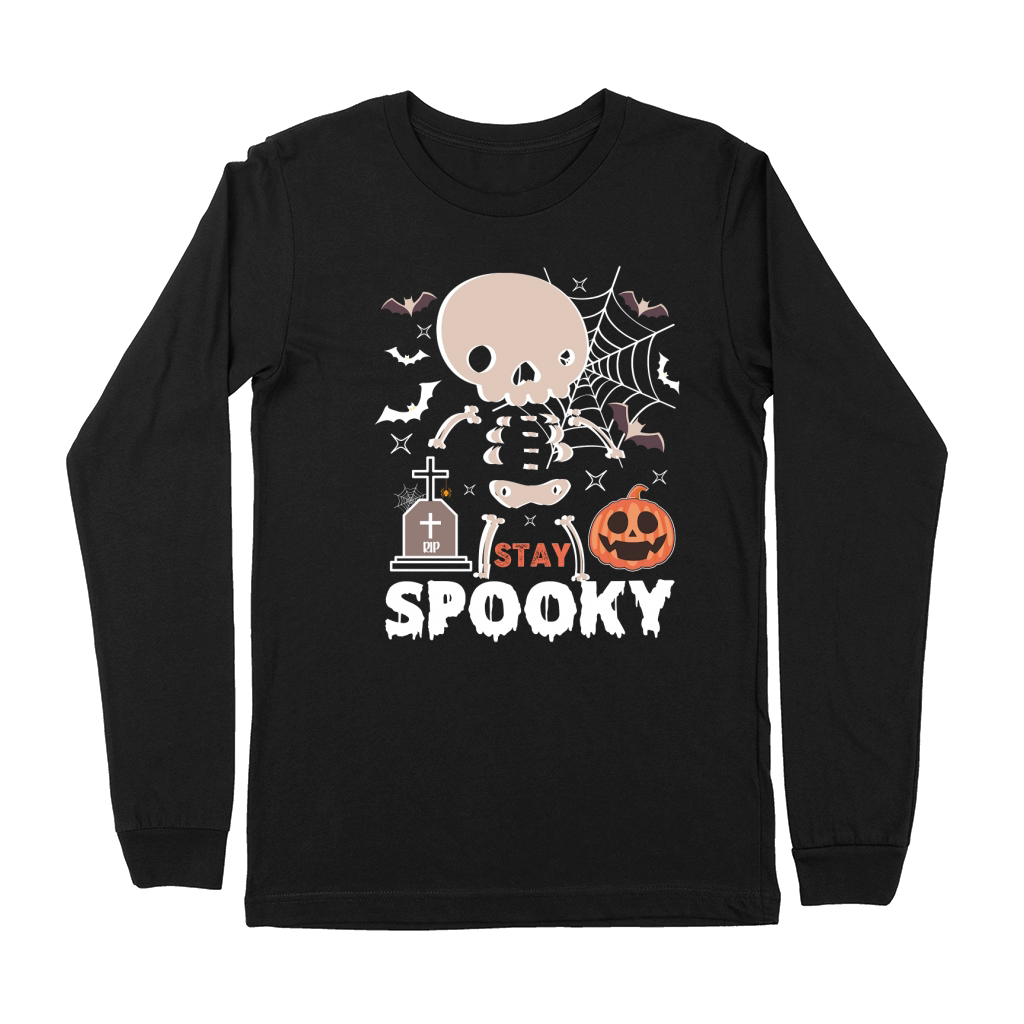 Stay Spooky Skeleton Pumpkin Halloween Premium Long Sleeve
