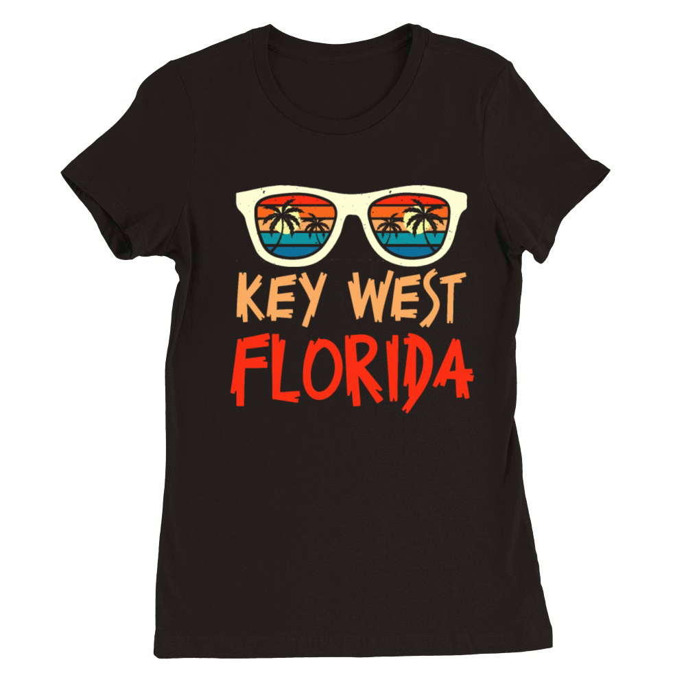 Sunshine-State KEY-WEST FLORIDA Surfer Outfit Premium Womens Crewneck T-shirt