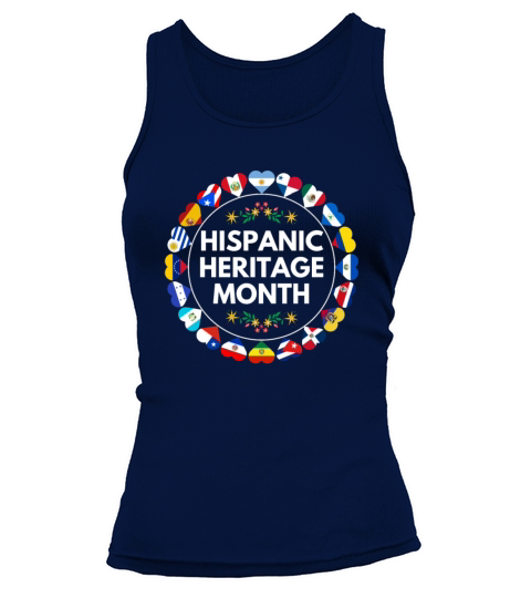 Hispanic heritage month all countries flag Tank top Woman